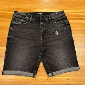 Express black Jean shorts NWT